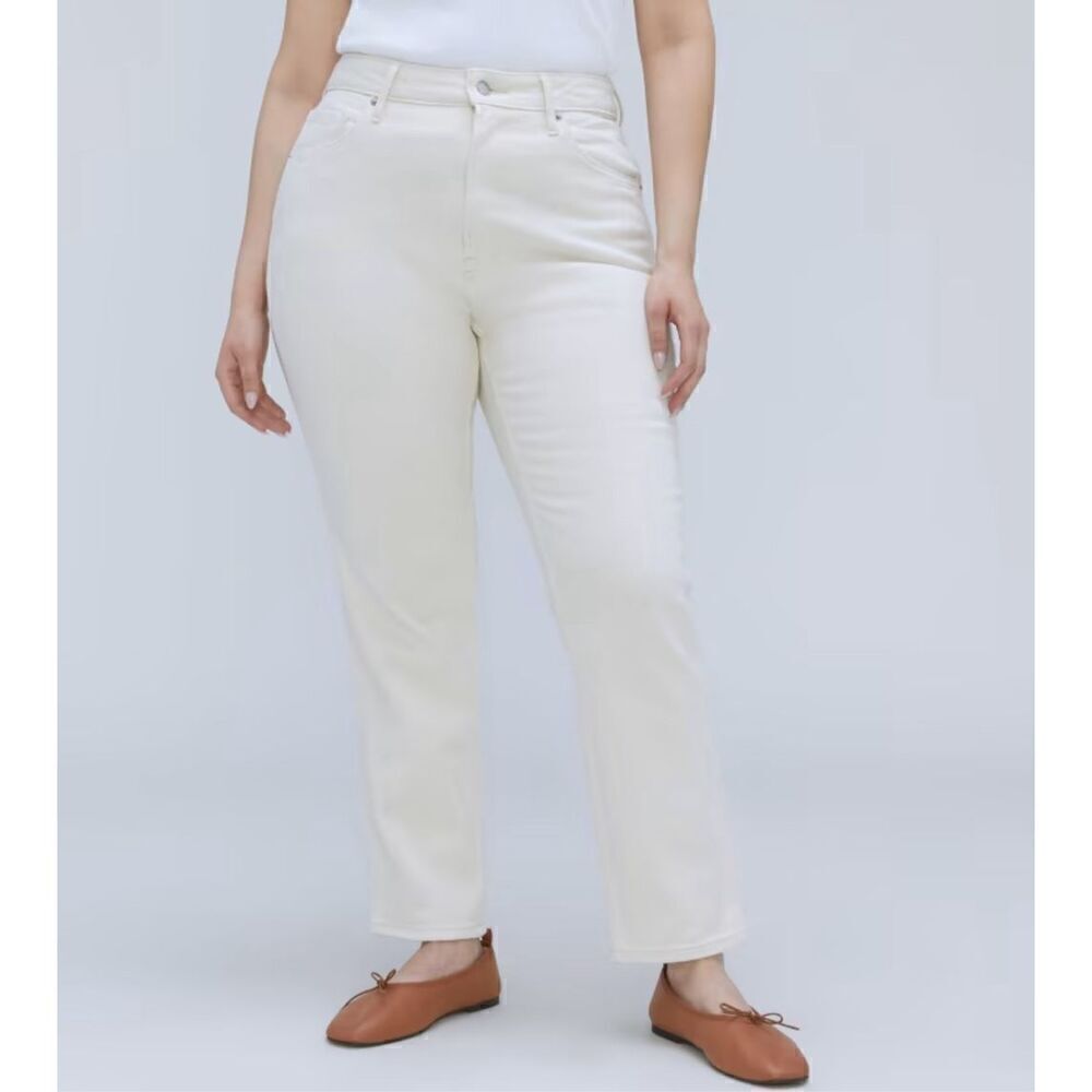 Everlane The Original Curvy Cheeky High Rise Straight Leg Jeans Women’s Size 32